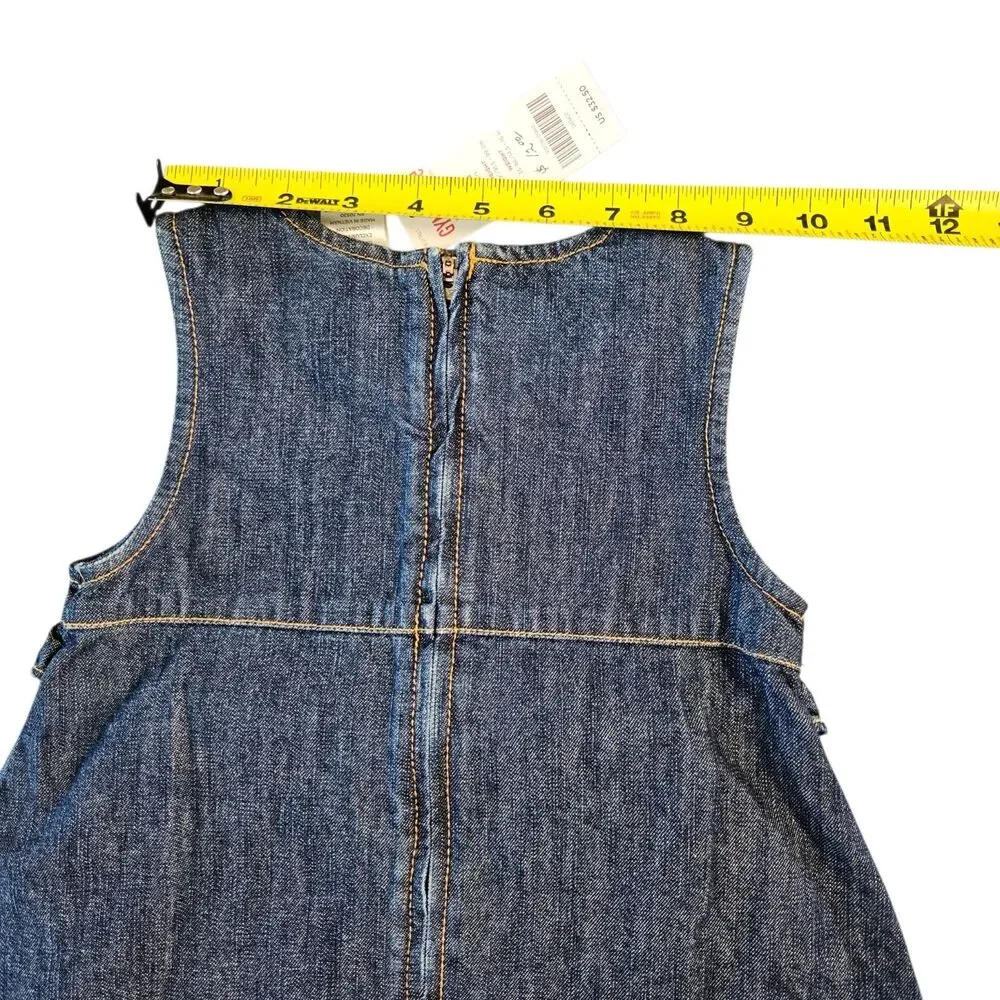 Gymboree Denim Dress Size 3T Blue Best Friends 100% Cotton Jumper Y2K Deadstock